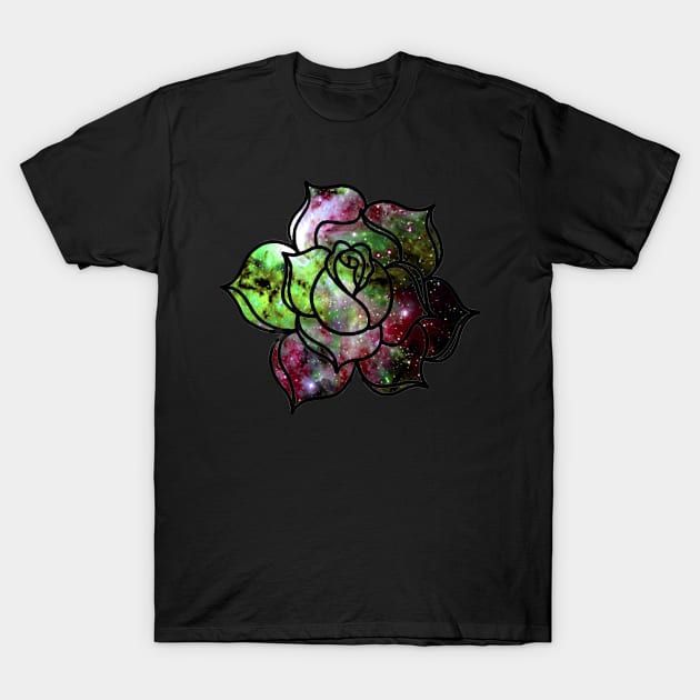 Space Flower T-Shirt by MarkusMikaelH